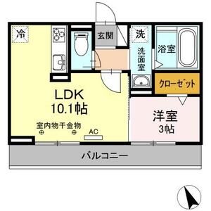 1LDK 間取り図