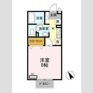 1K 間取り図