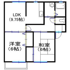 2LDK 間取り図