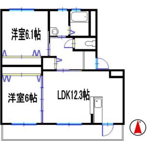 2LDK 間取り図