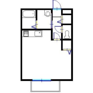1K 間取り図