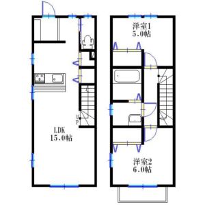 2LDK 間取り図