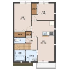 2LDK 間取り図