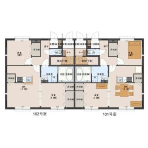 2LDK 間取り図