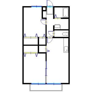 1LDK 間取り図