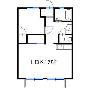 1LDK 間取り図