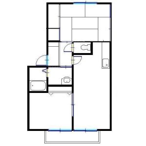 2LDK 間取り図