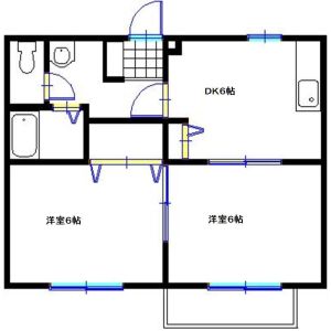 2DK 間取り図
