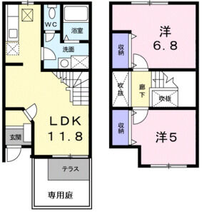 2LDK 間取り図