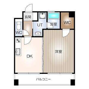 1DK 間取り図
