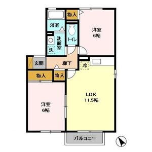 2LDK 間取り図
