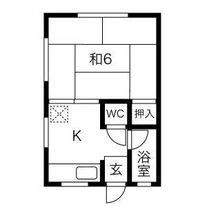 1K 間取り図