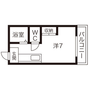 ワンルーム 間取り図