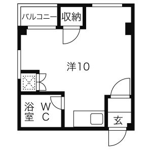 ワンルーム 間取り図