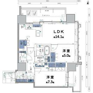 2LDK 間取り図