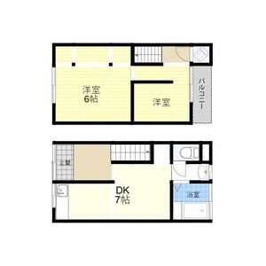 2DK 間取り図