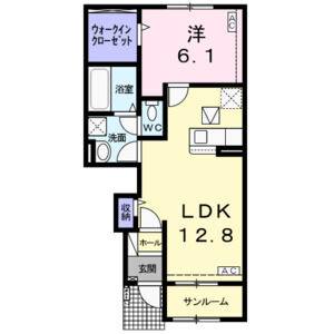 1LDK 間取り図