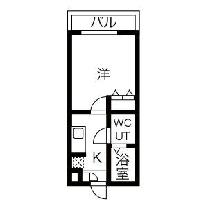 1K 間取り図