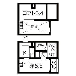 1K 間取り図