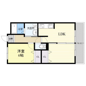 1LDK 間取り図