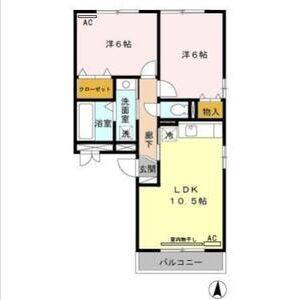 2LDK 間取り図