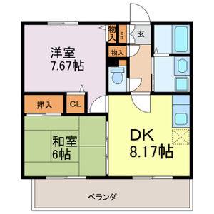 2DK 間取り図