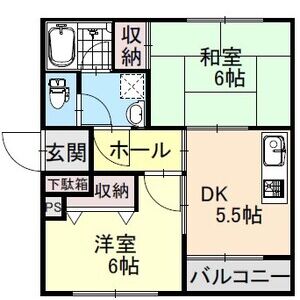 2DK 間取り図