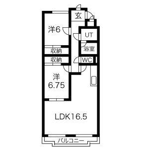 2LDK 間取り図