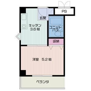 1K 間取り図