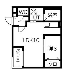 1LDK 間取り図