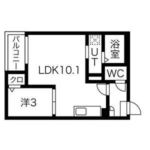 1LDK 間取り図