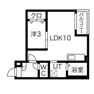 1LDK 間取り図