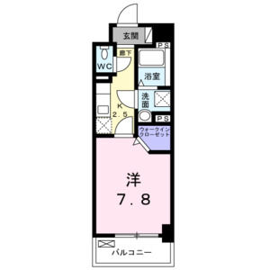 1K 間取り図