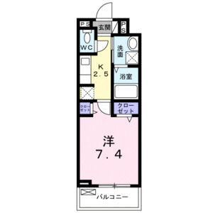 1K 間取り図