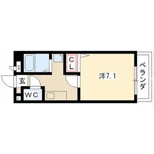 1K 間取り図