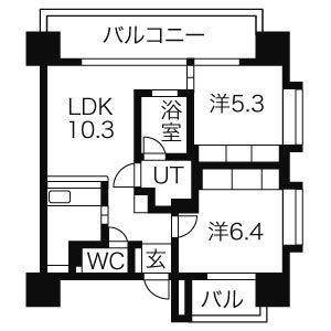 2LDK 間取り図