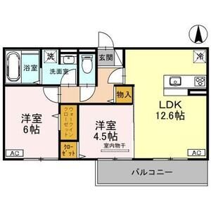 2LDK 間取り図