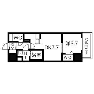 1K 間取り図