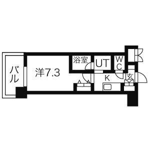 1K 間取り図