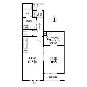 1LDK 間取り図