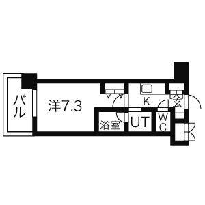 1K 間取り図