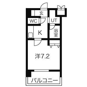1K 間取り図