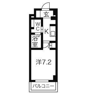 1K 間取り図