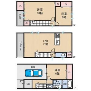 3LDK 間取り図