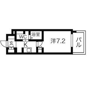 1K 間取り図