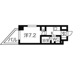 1K 間取り図