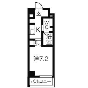 1K 間取り図