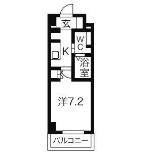 1K 間取り図
