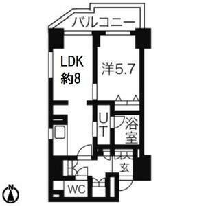 1LDK 間取り図