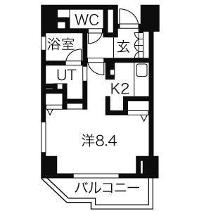 1K 間取り図